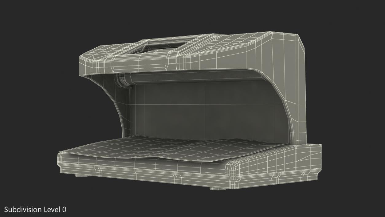 3D model Ultraviolet Counterfeit Detector and 500 Euro