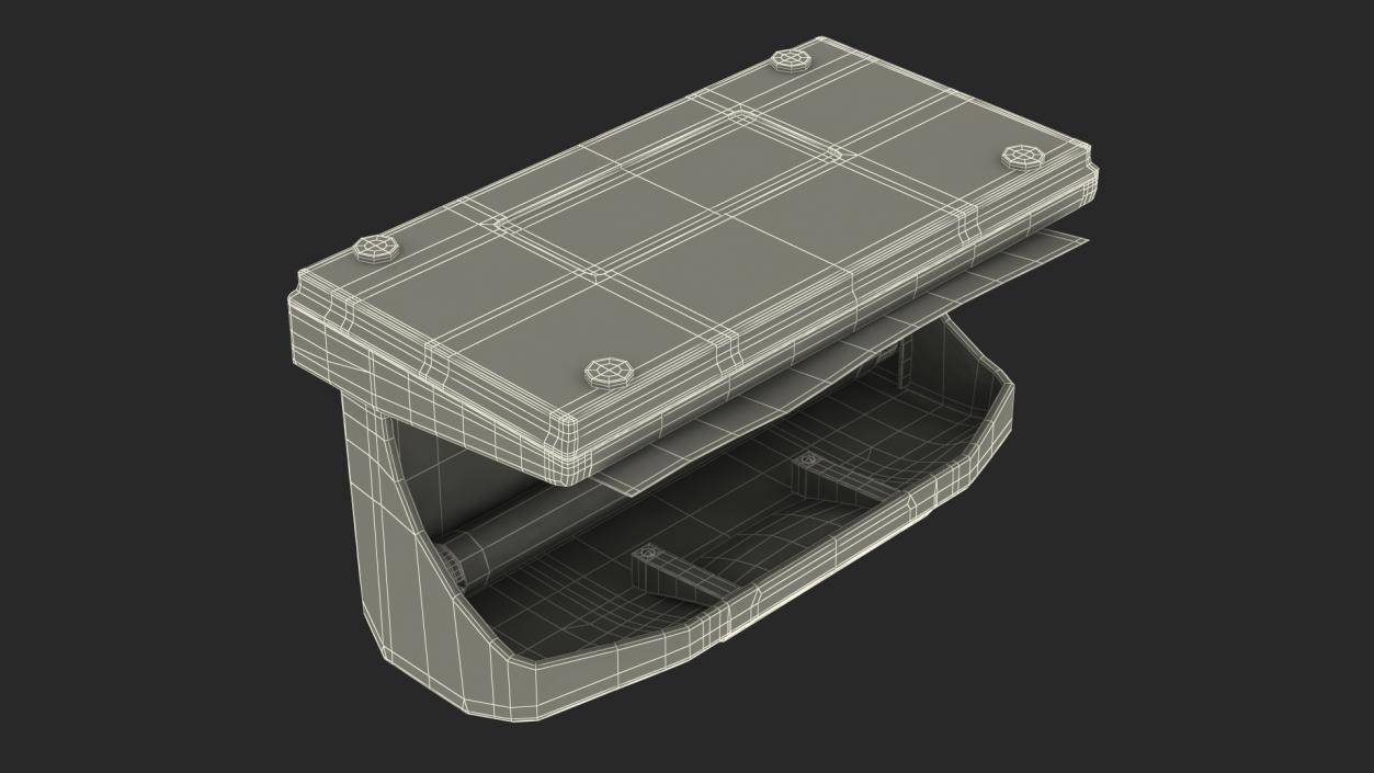 3D model Ultraviolet Counterfeit Detector and 500 Euro