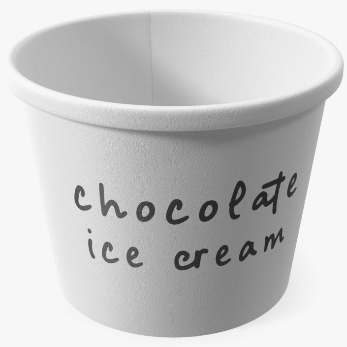 Chocolate Ice Cream Cup Empty 3D model