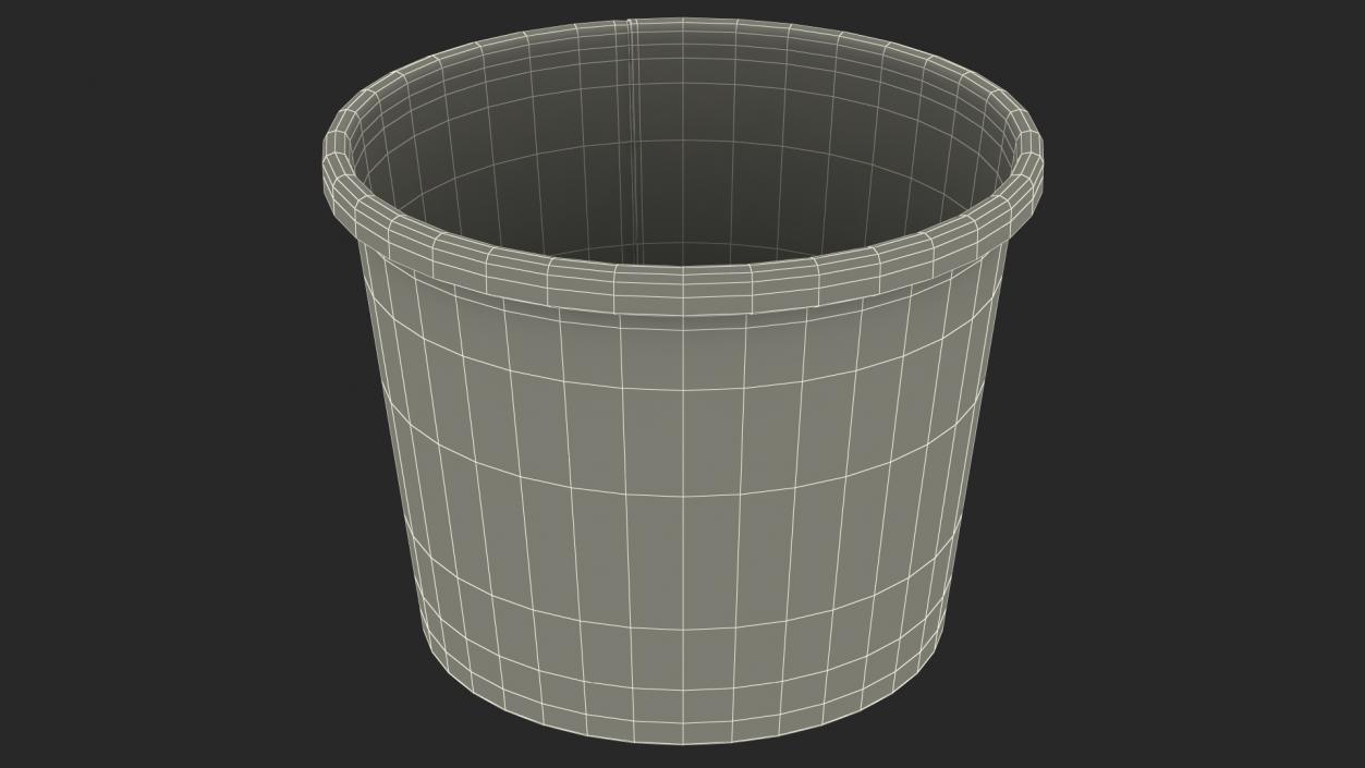 Chocolate Ice Cream Cup Empty 3D model