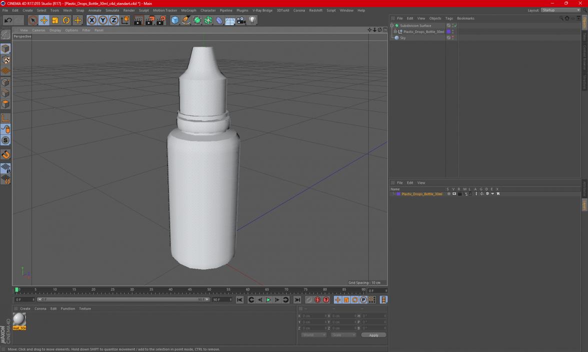 3D model Plastic Drops Bottle 30ml