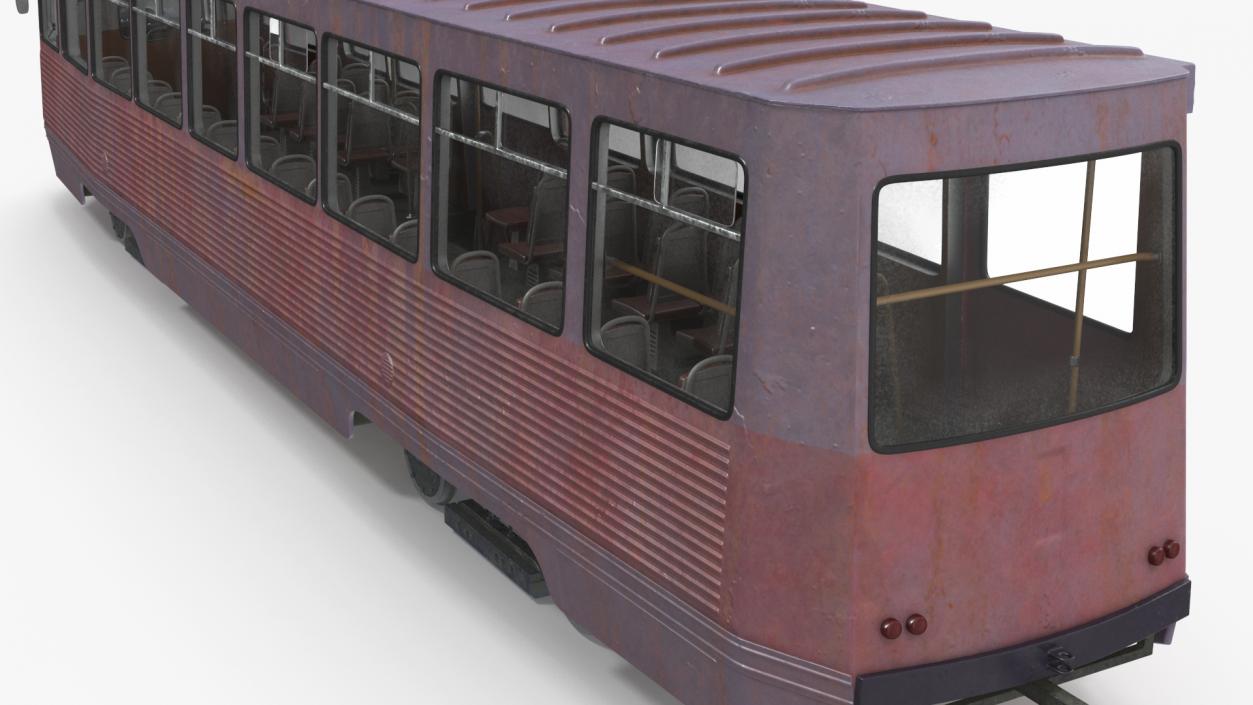 3D KTM-5 Soviet Tram Old