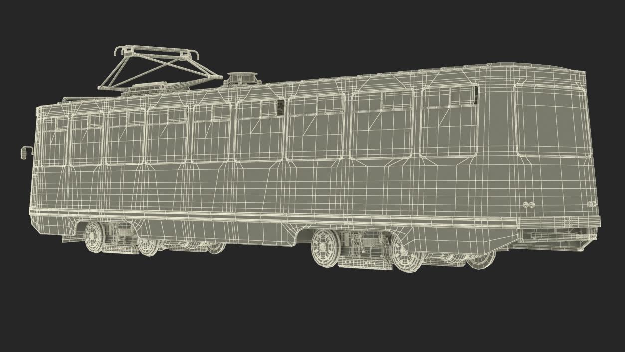 3D KTM-5 Soviet Tram Old