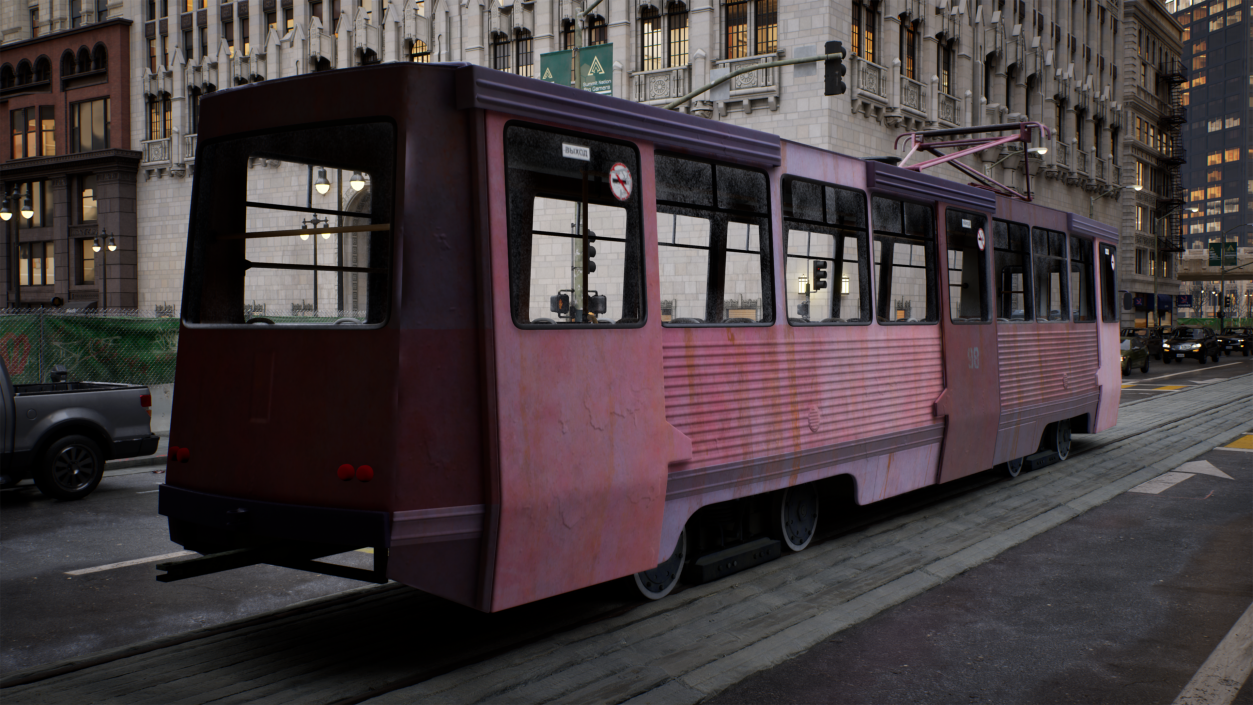 3D KTM-5 Soviet Tram Old