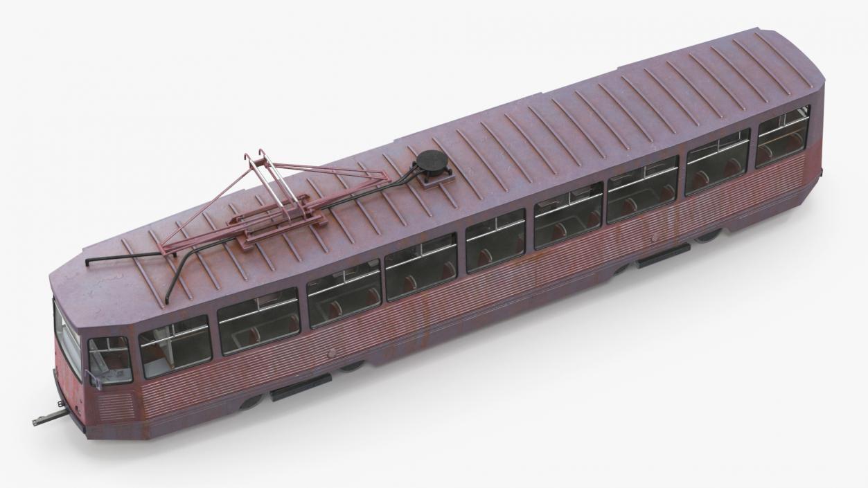 3D KTM-5 Soviet Tram Old