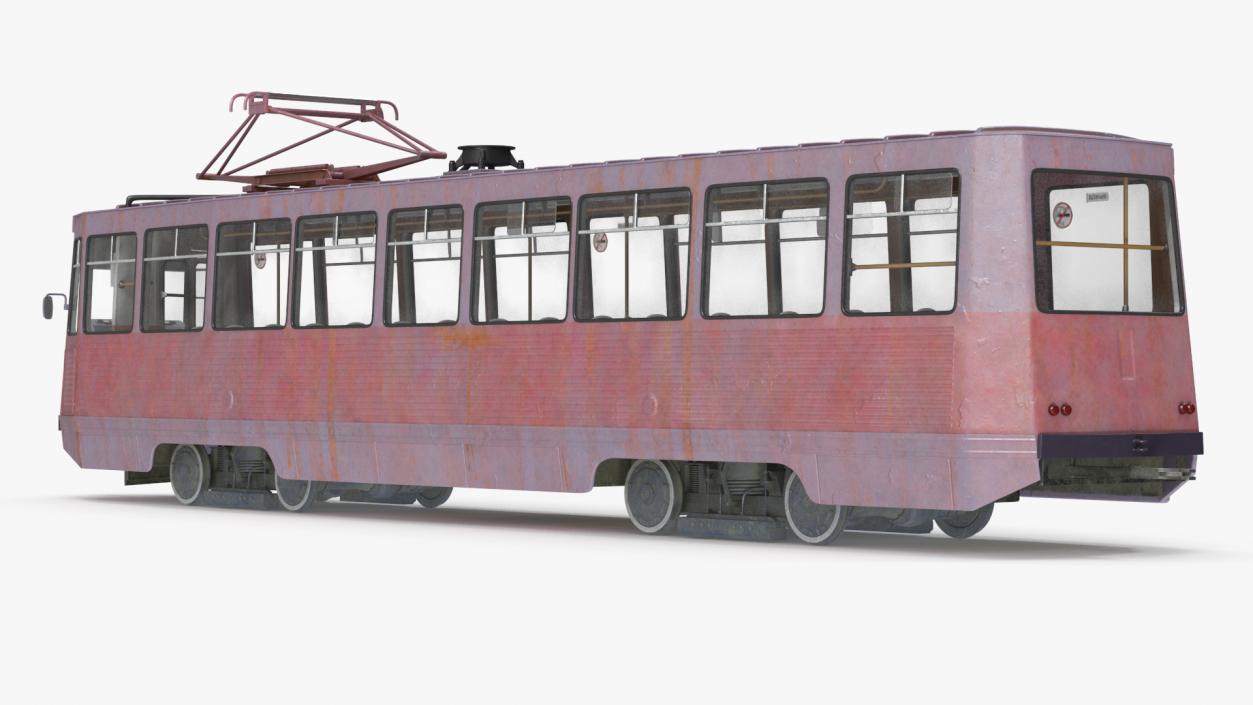 3D KTM-5 Soviet Tram Old