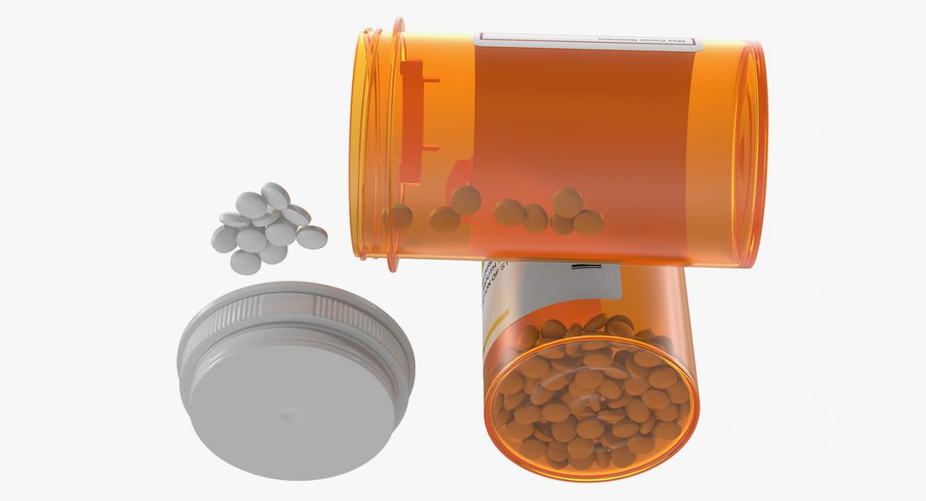 Small Pill Bottle 3D