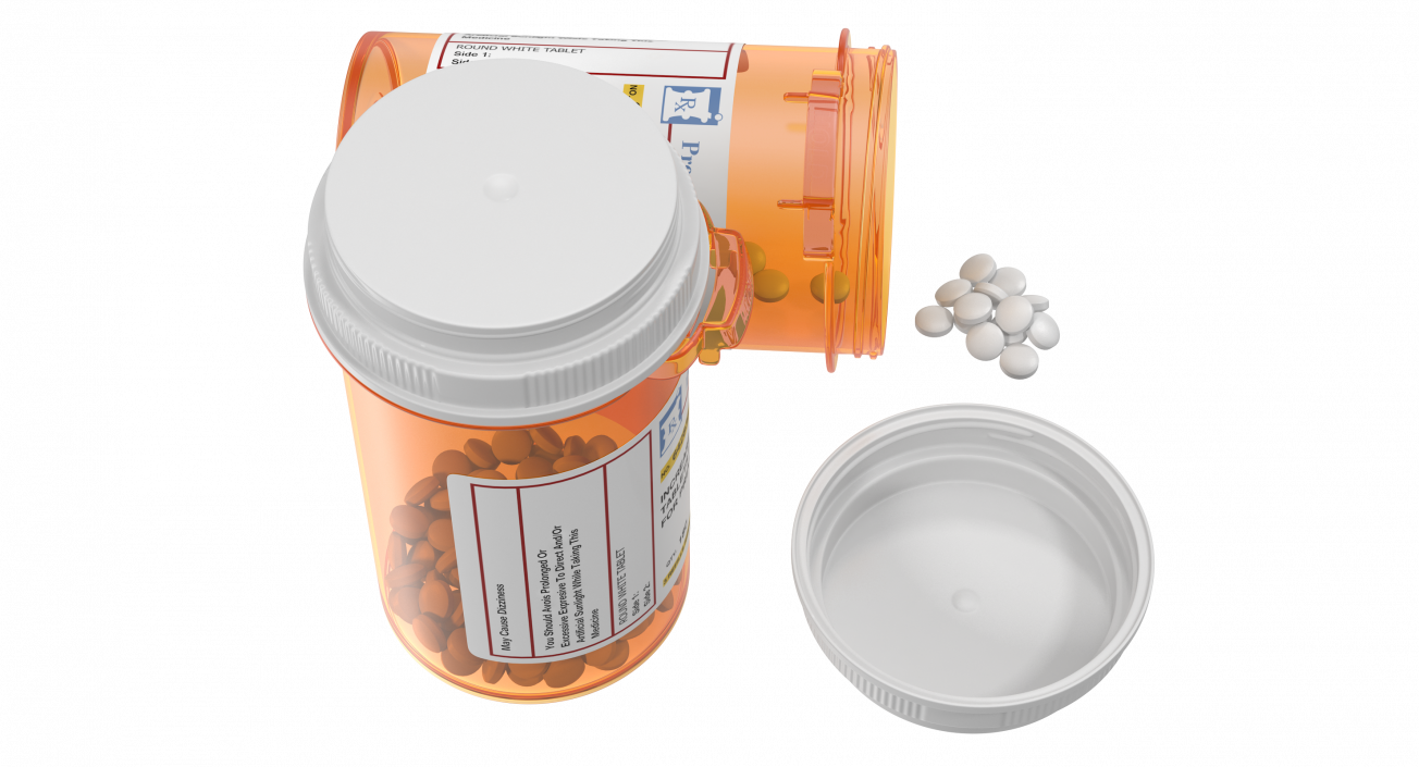 Small Pill Bottle 3D