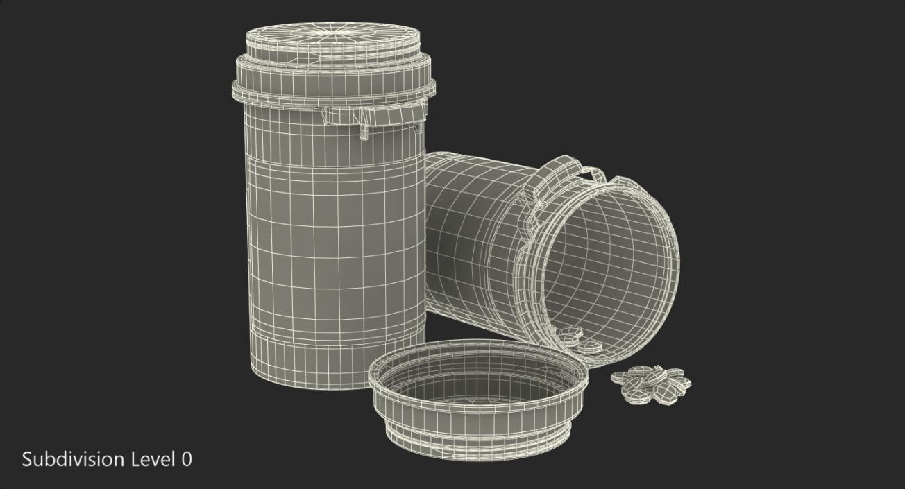 Small Pill Bottle 3D