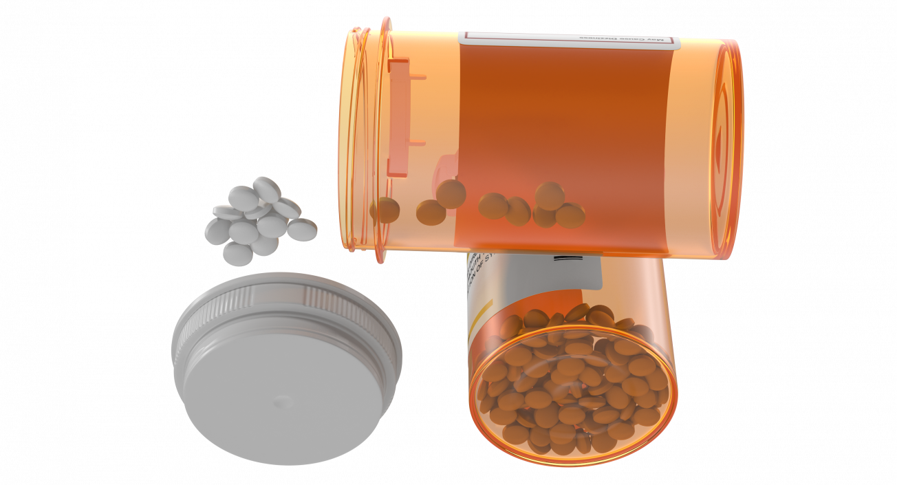 Small Pill Bottle 3D