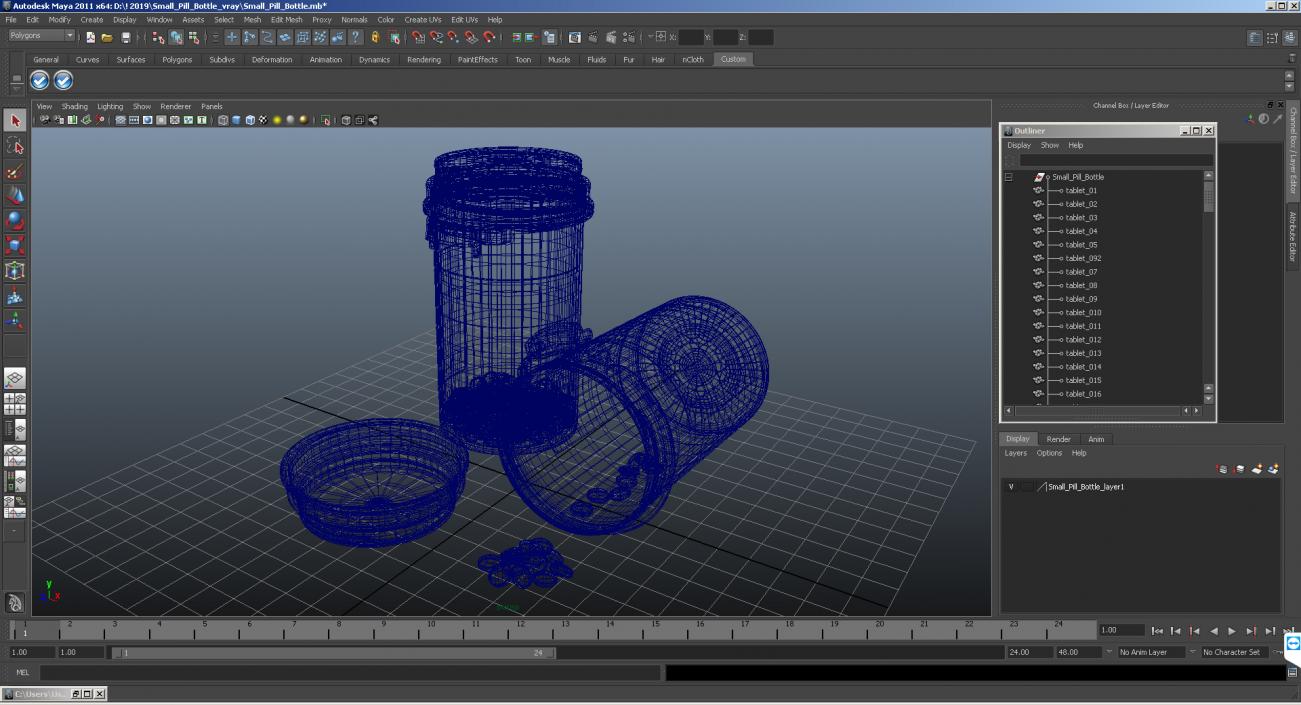 Small Pill Bottle 3D