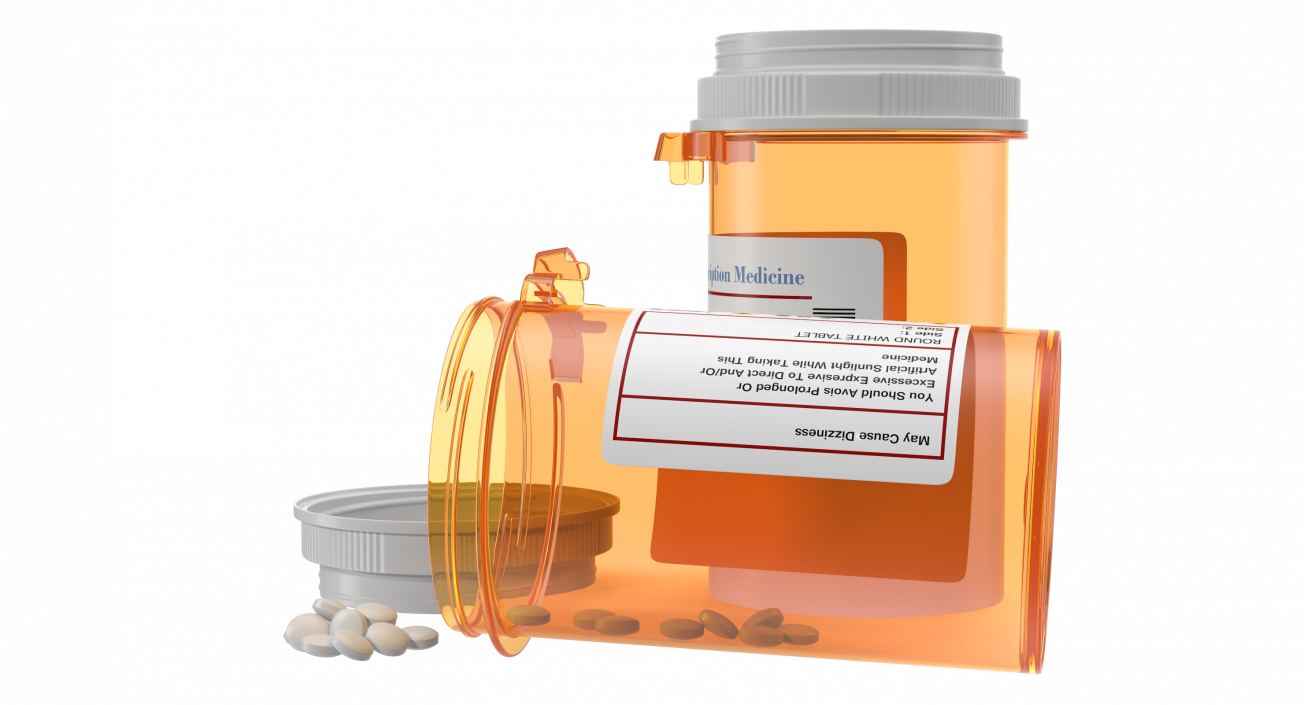 Small Pill Bottle 3D