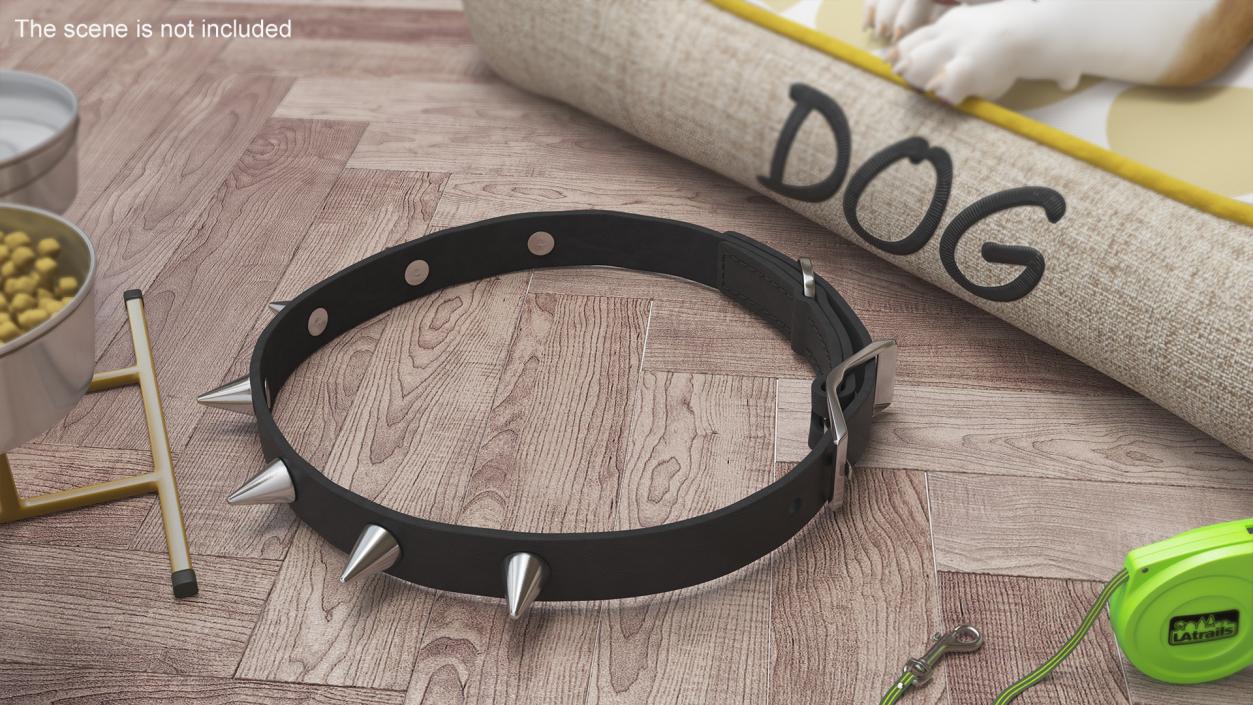 3D model Leather Spiked Dog Collar