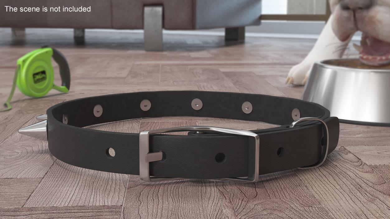 3D model Leather Spiked Dog Collar