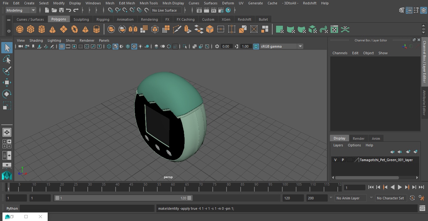 3D model Tamagotchi Pet Green