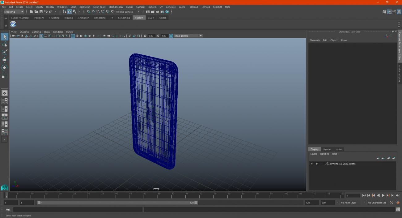 3D model iPhone SE 2020 White
