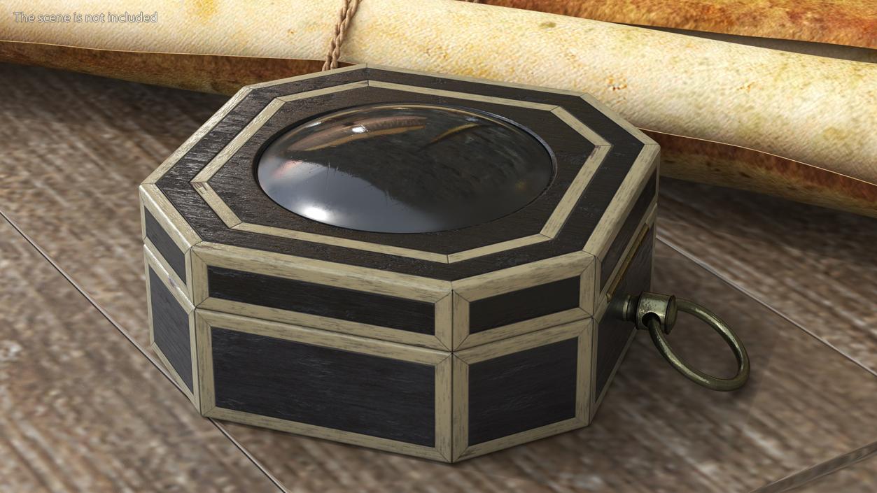 3D model Jack Sparrow Compass Open