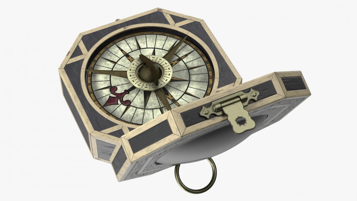 3D model Jack Sparrow Compass Open