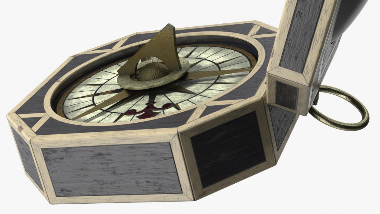 3D model Jack Sparrow Compass Open