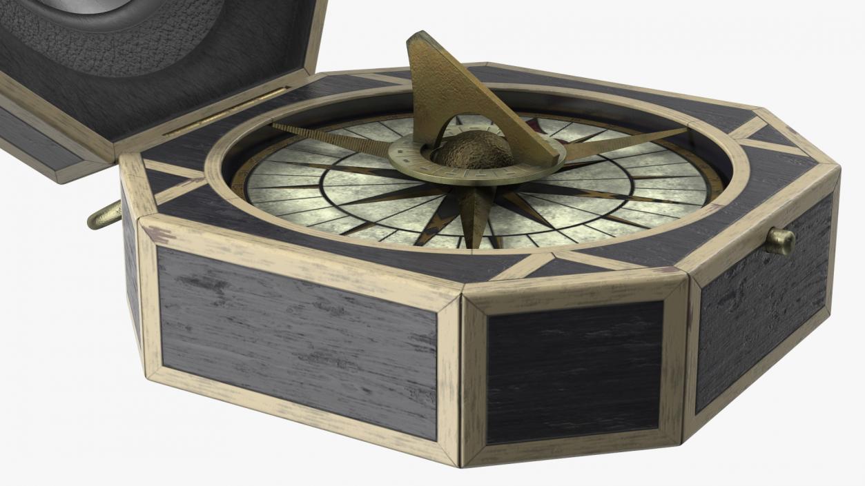 3D model Jack Sparrow Compass Open