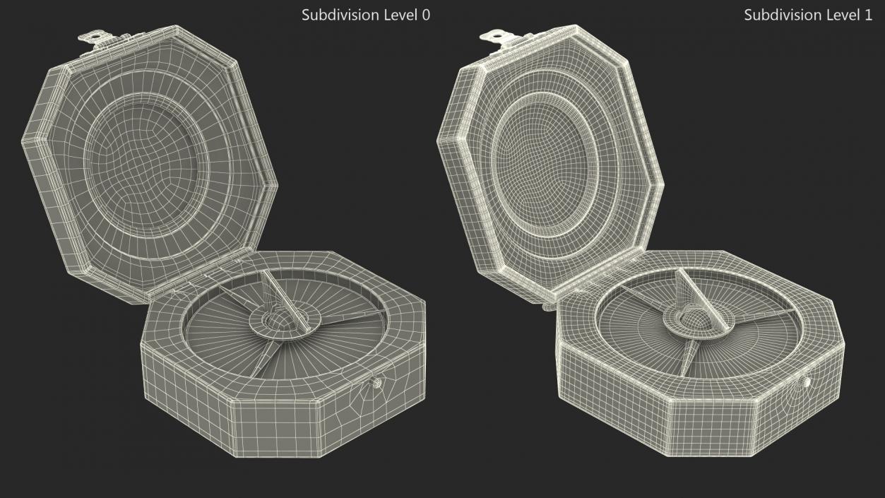 3D model Jack Sparrow Compass Open