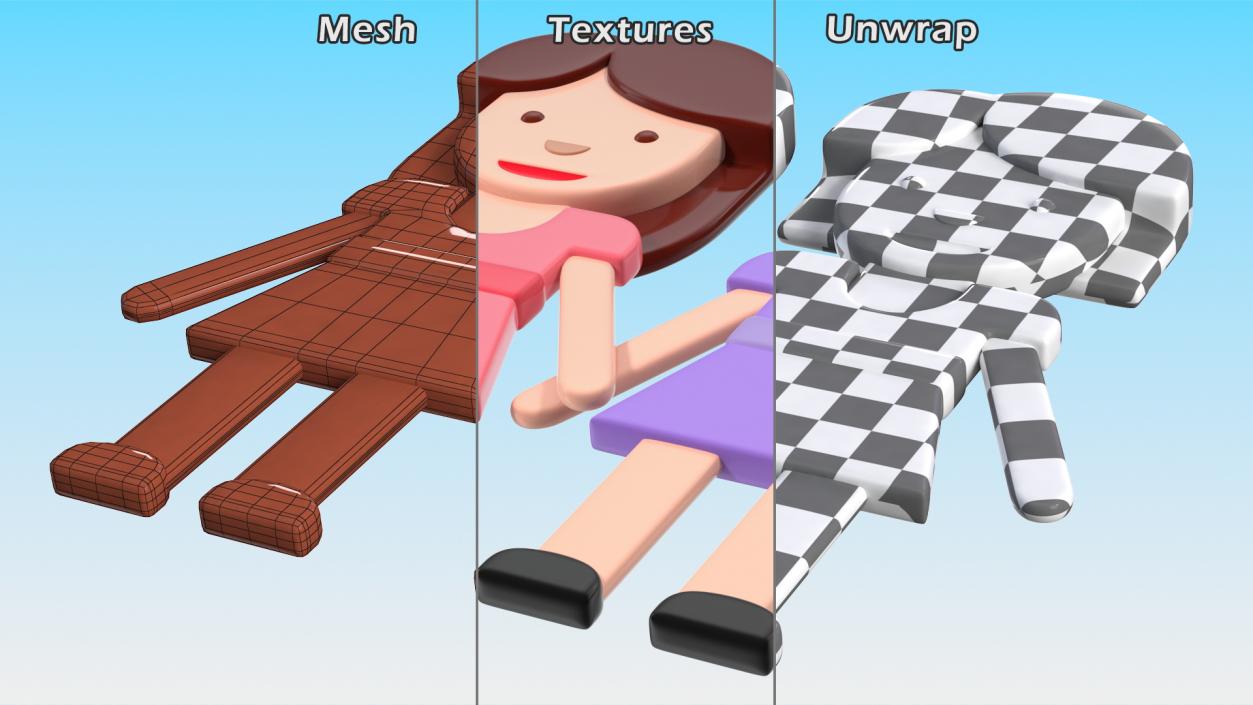 3D model Women Holding Hands Emoji