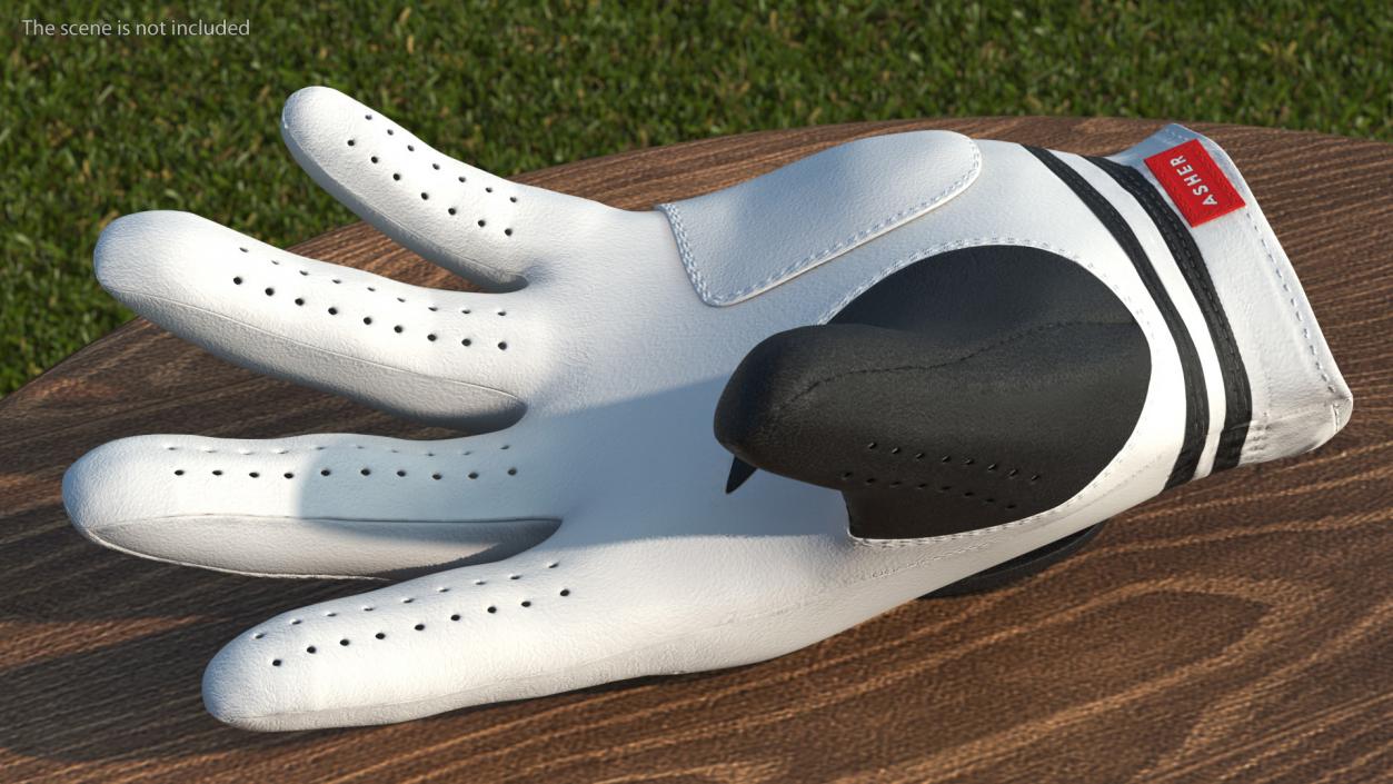 3D Premium Golf Gloves Asher White