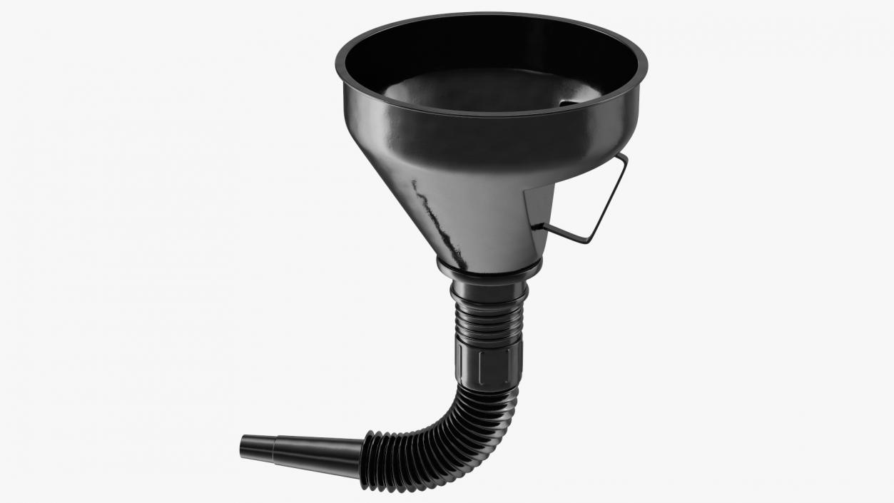 Fuel Funnel with Handle and Flexible Spout Extension 3D