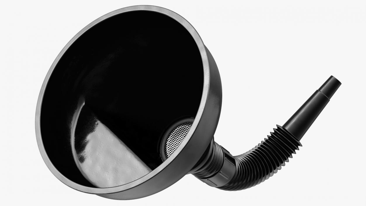 Fuel Funnel with Handle and Flexible Spout Extension 3D