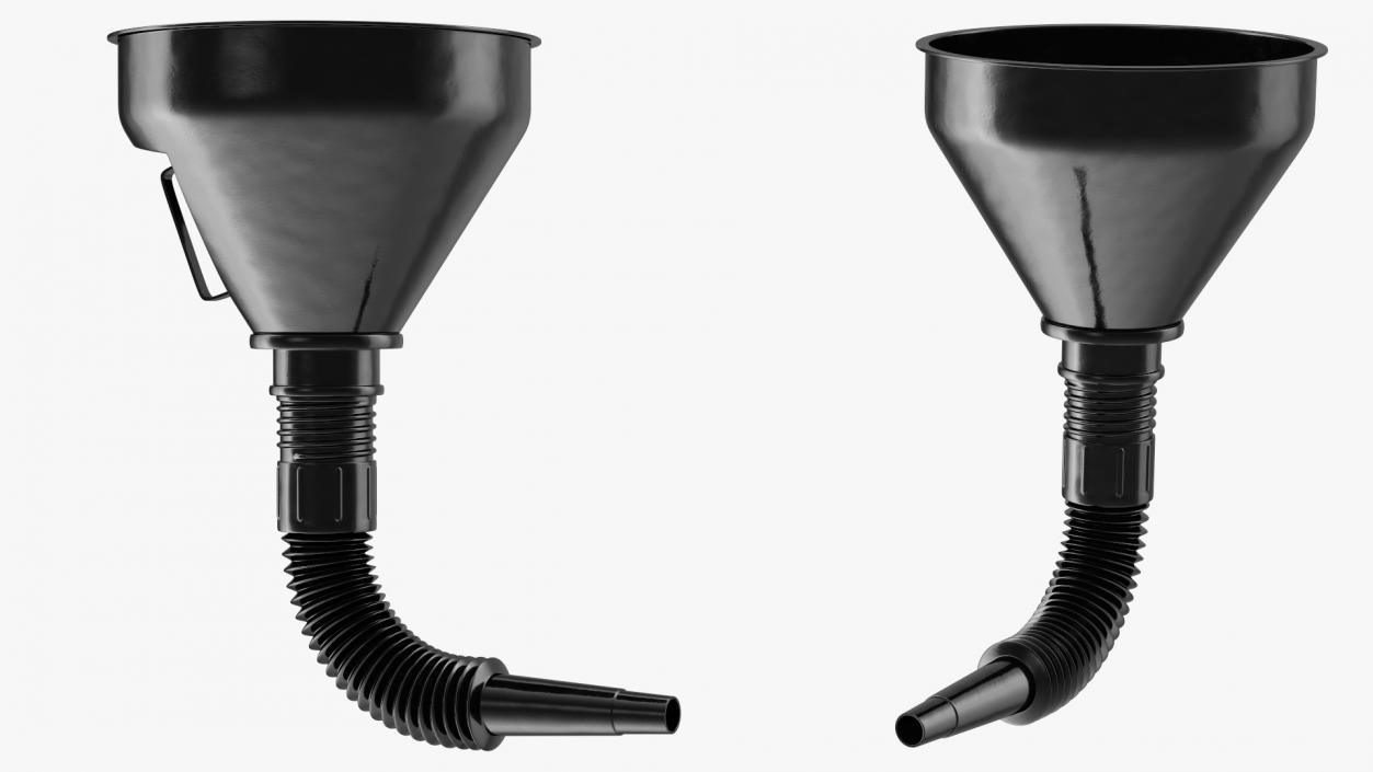 Fuel Funnel with Handle and Flexible Spout Extension 3D