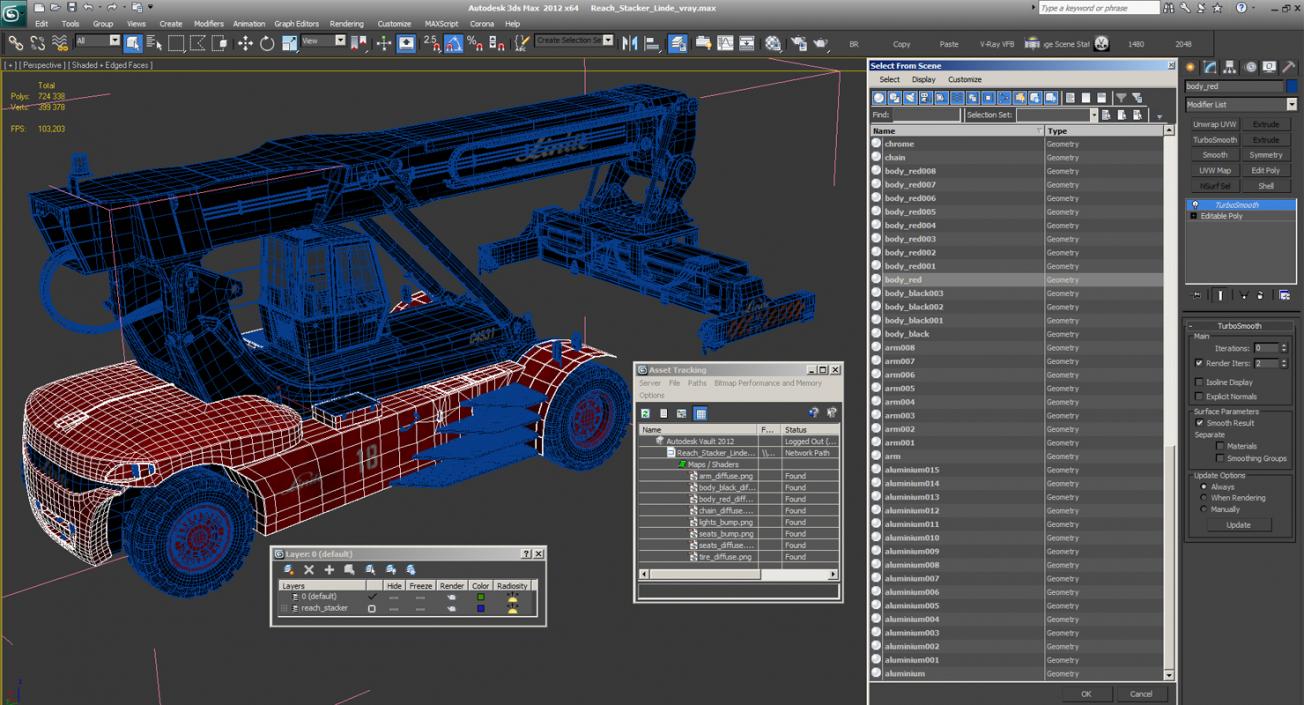 Reach Stacker Linde 3D model