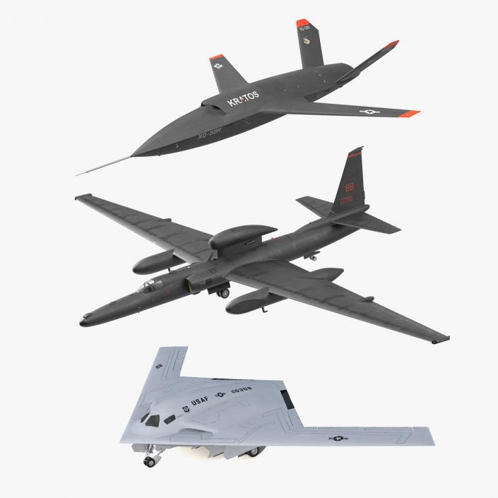 3D Rigged USA UAVs Collection