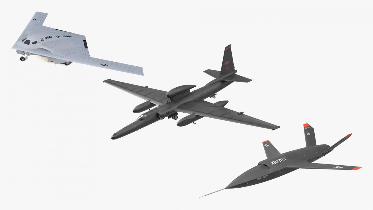 3D Rigged USA UAVs Collection