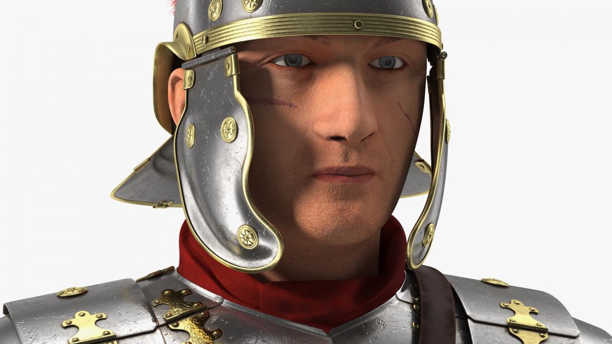 3D Veteran Roman Legionnaire Fur Rigged