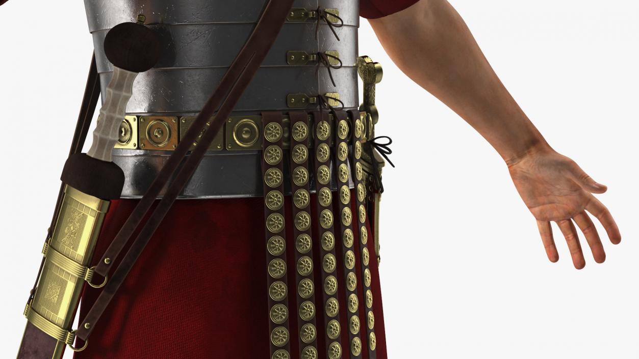 3D Veteran Roman Legionnaire Fur Rigged