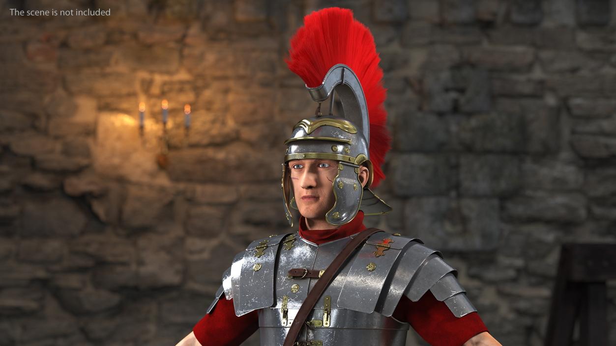 3D Veteran Roman Legionnaire Fur Rigged