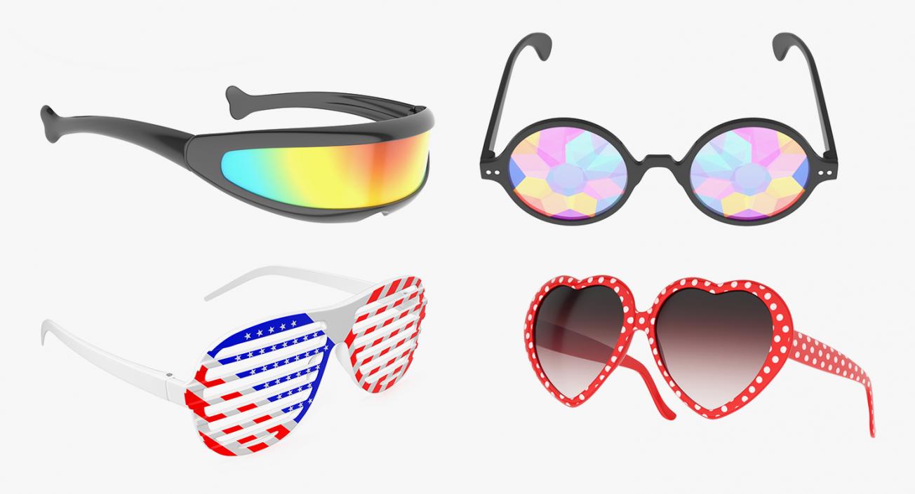 Party Sunglasses Collection 2 3D model