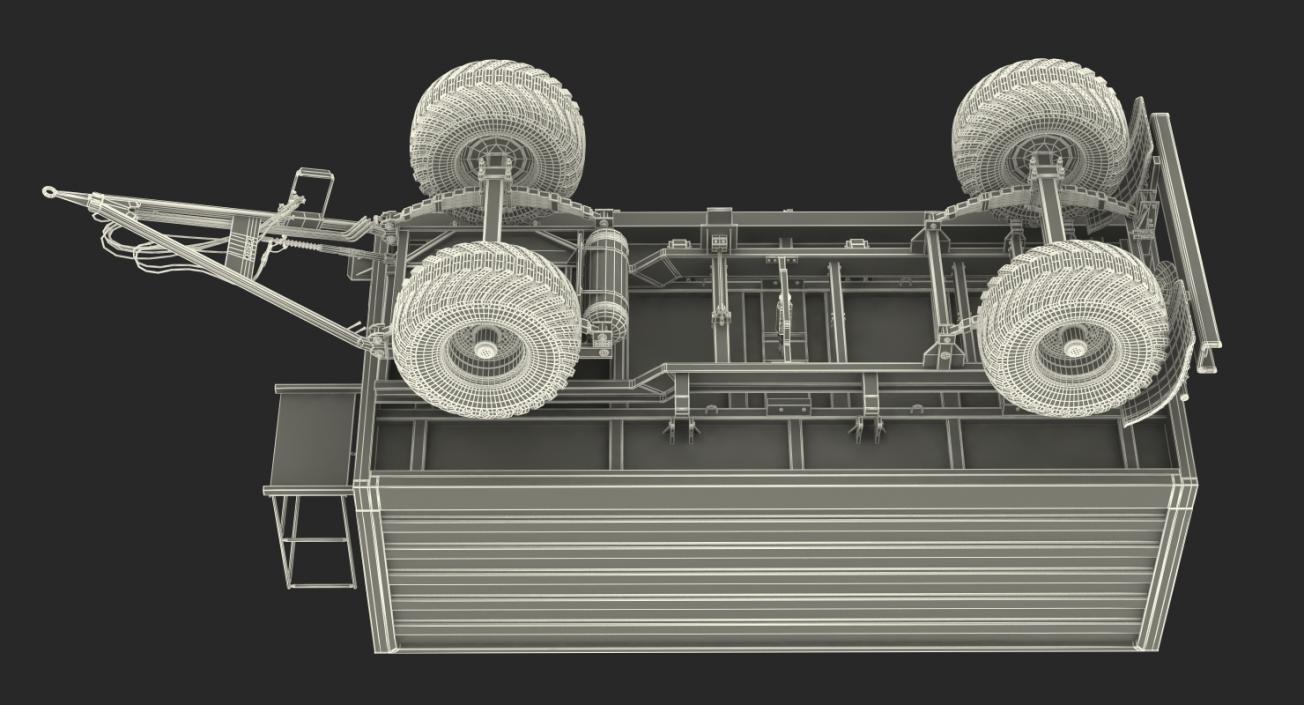 3D model Conow HW-80 Dump Trailer Clean