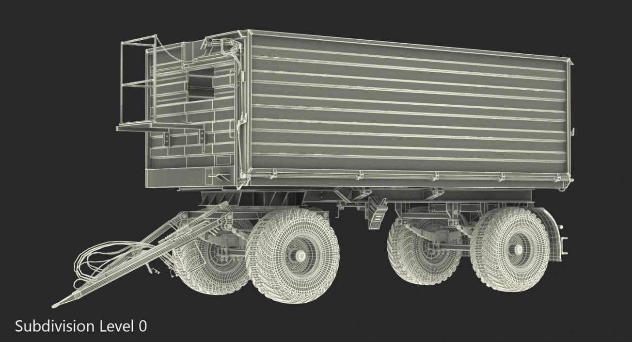 3D model Conow HW-80 Dump Trailer Clean