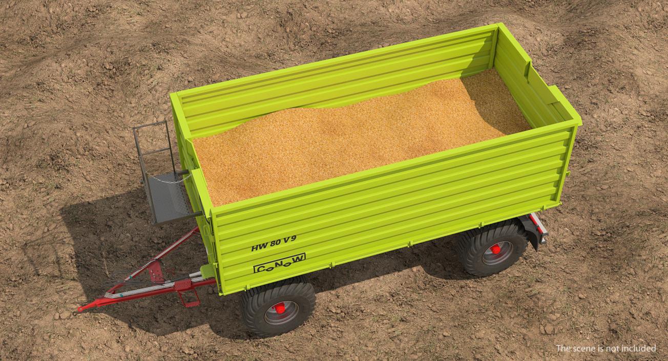 3D model Conow HW-80 Dump Trailer Clean