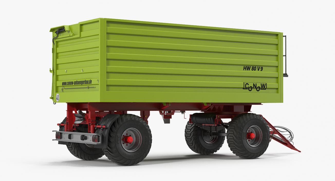 3D model Conow HW-80 Dump Trailer Clean