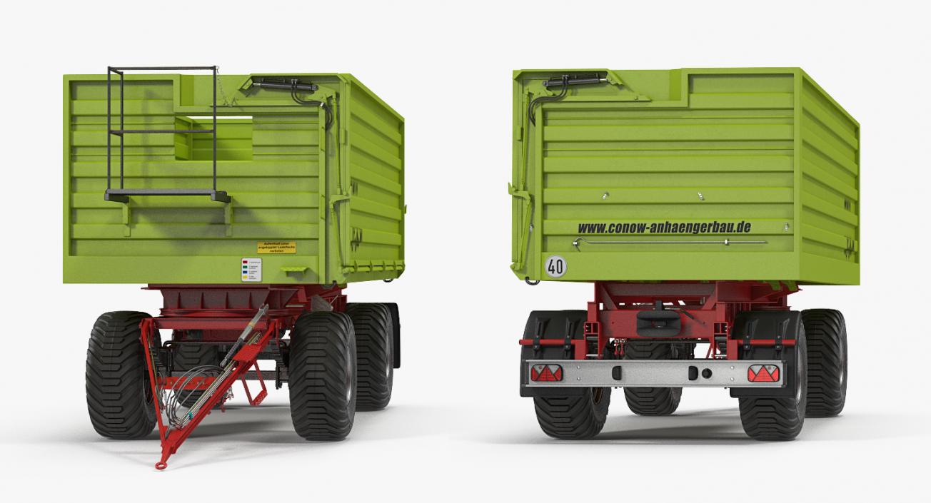 3D model Conow HW-80 Dump Trailer Clean