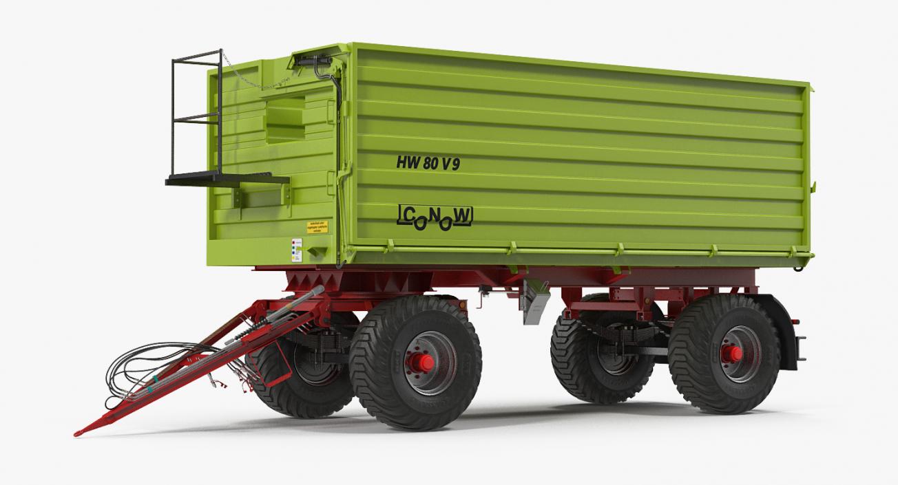 3D model Conow HW-80 Dump Trailer Clean