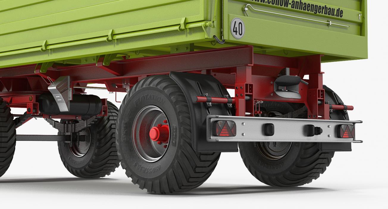 3D model Conow HW-80 Dump Trailer Clean