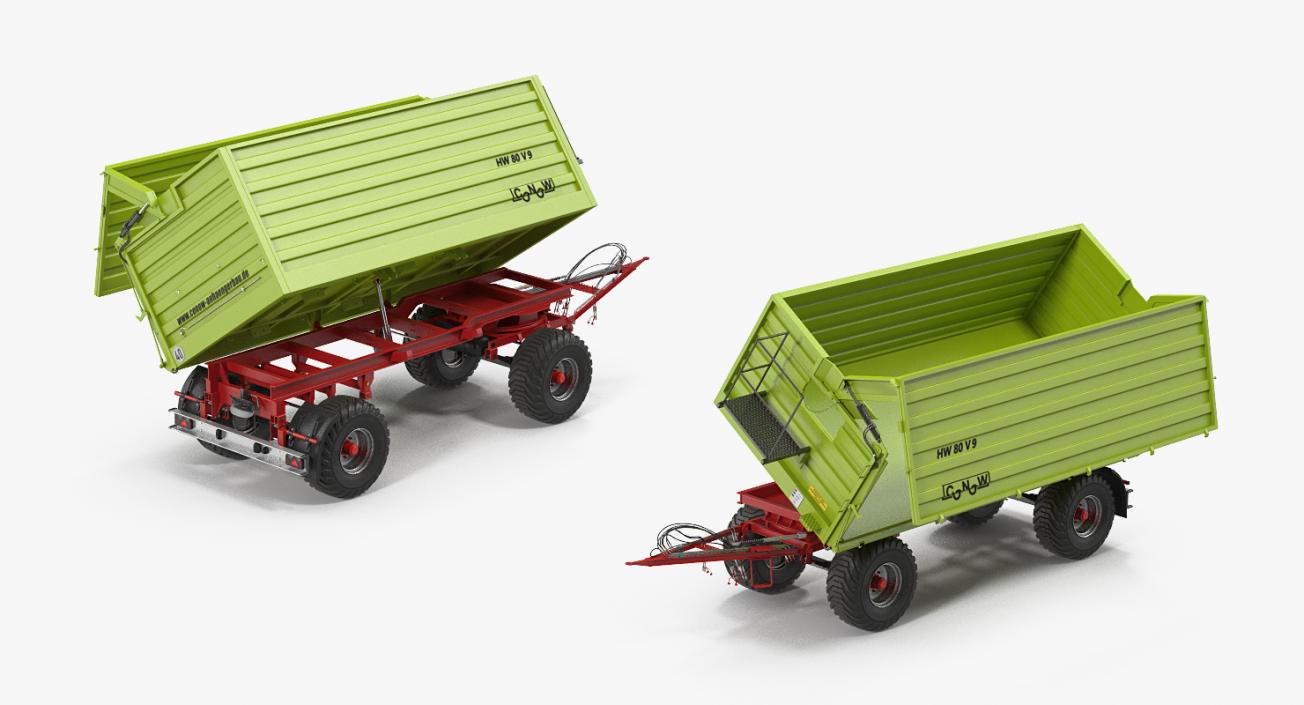 3D model Conow HW-80 Dump Trailer Clean