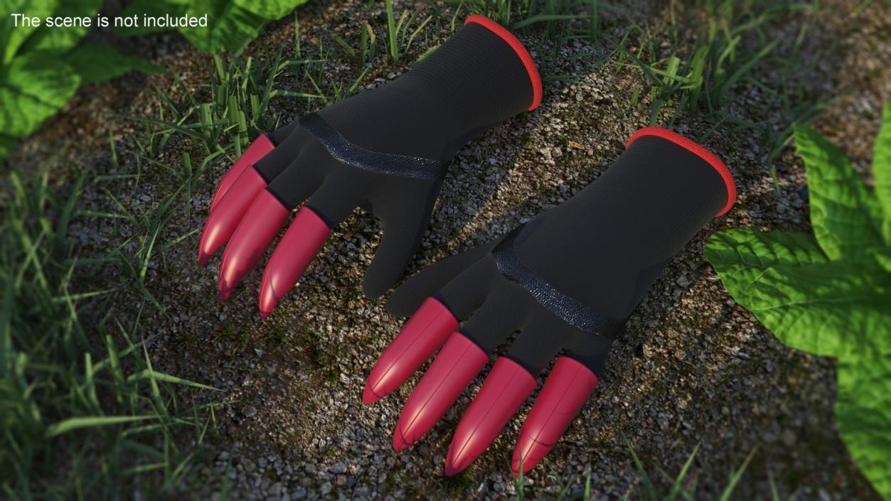 3D model Clawed Garden Gloves