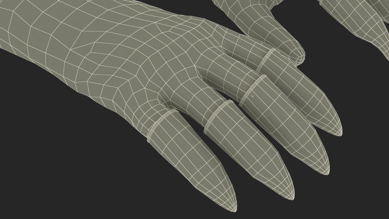 3D model Clawed Garden Gloves