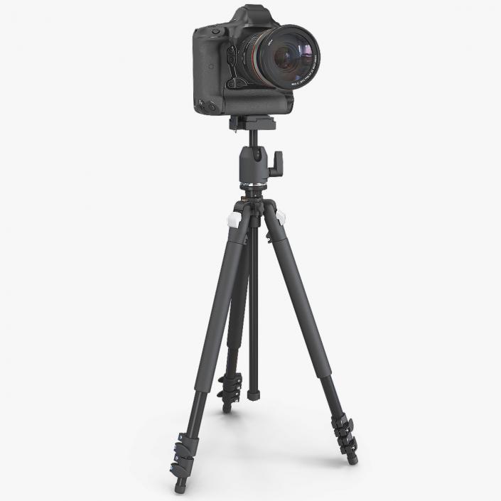 3D DSLR Camera with Zoom on Tripod