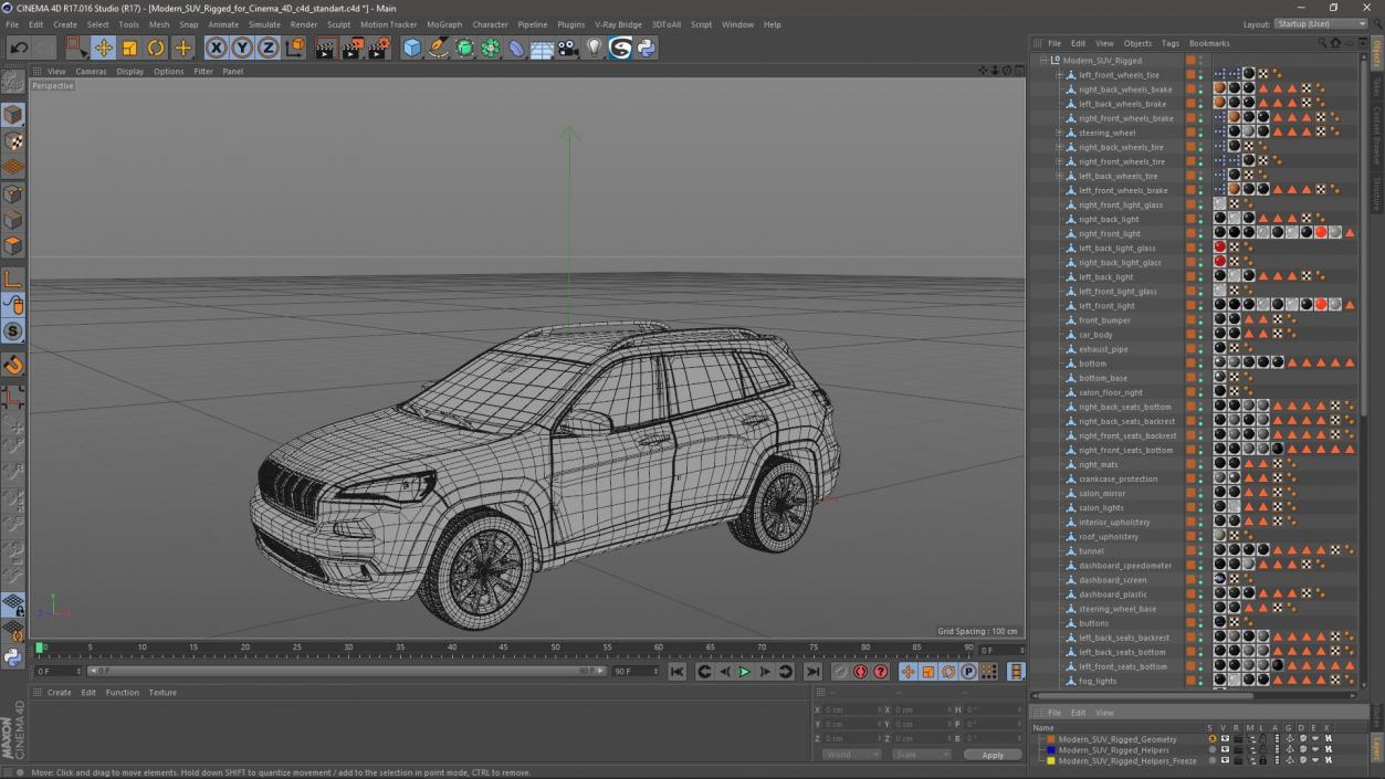 3D Modern SUV Rigged for Cinema 4D