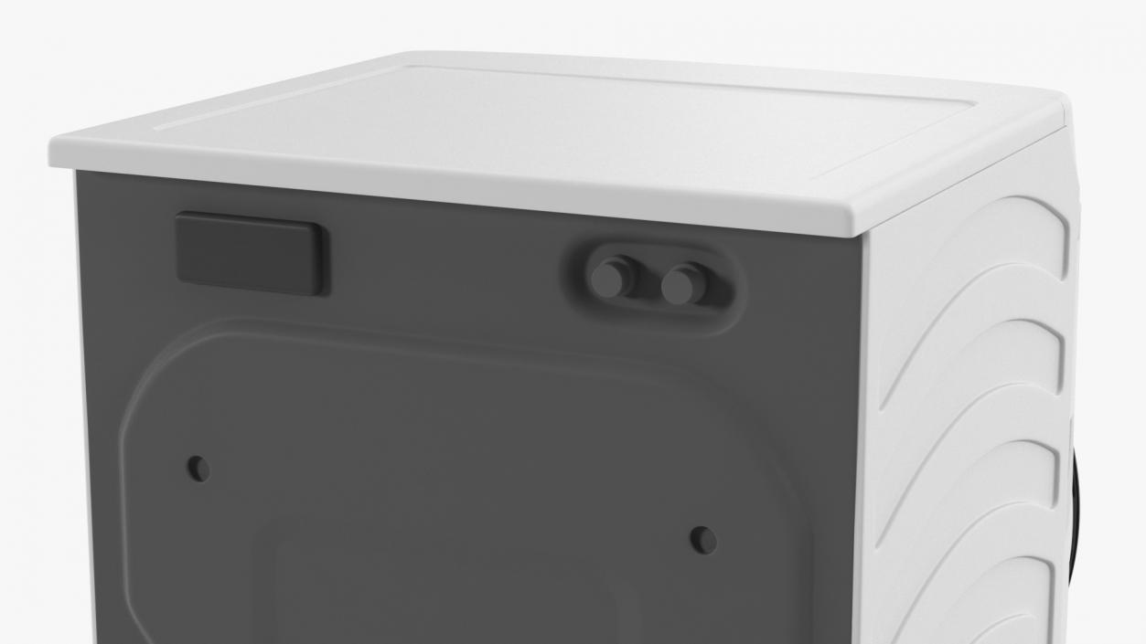 3D Modern Washing Machine White model